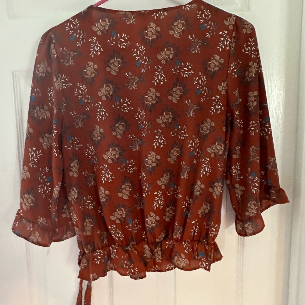 Wrap front blouse - Picture 2 of 3